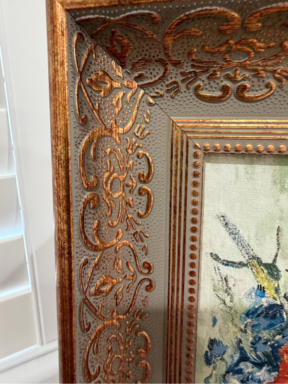 14x11” Red Poppies and Daisies by Vincent Van Gogh with gold ornate frame - Picture 10 of 10